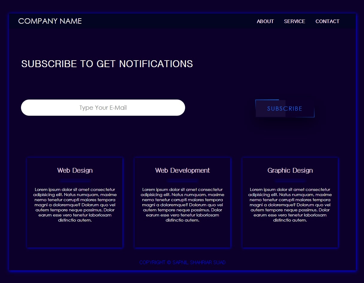 Portfolio Website Project by SP Siam Ahmed